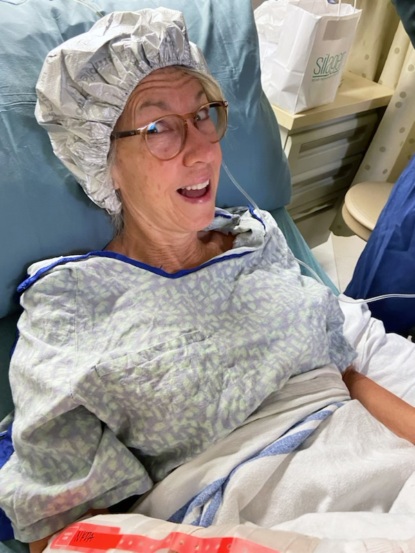 Ready to go for SGAP surgery with Dr. Trahan at the Center for Restorative Breast Surgery.